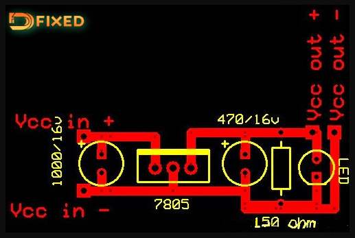 Skema jalur Rangkaian Power Bank pada tampilan PCB Skema jalur Rangkaian Power Bank pada tampilan PCB