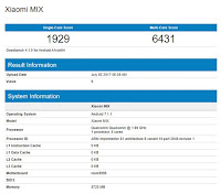 Xiaomi Mi Mix 2 Muncul di Geekbench Gunakan Snapdragon 835 Xiaomi Mi Mix 2 Muncul di Geekbench Gunakan Snapdragon 835