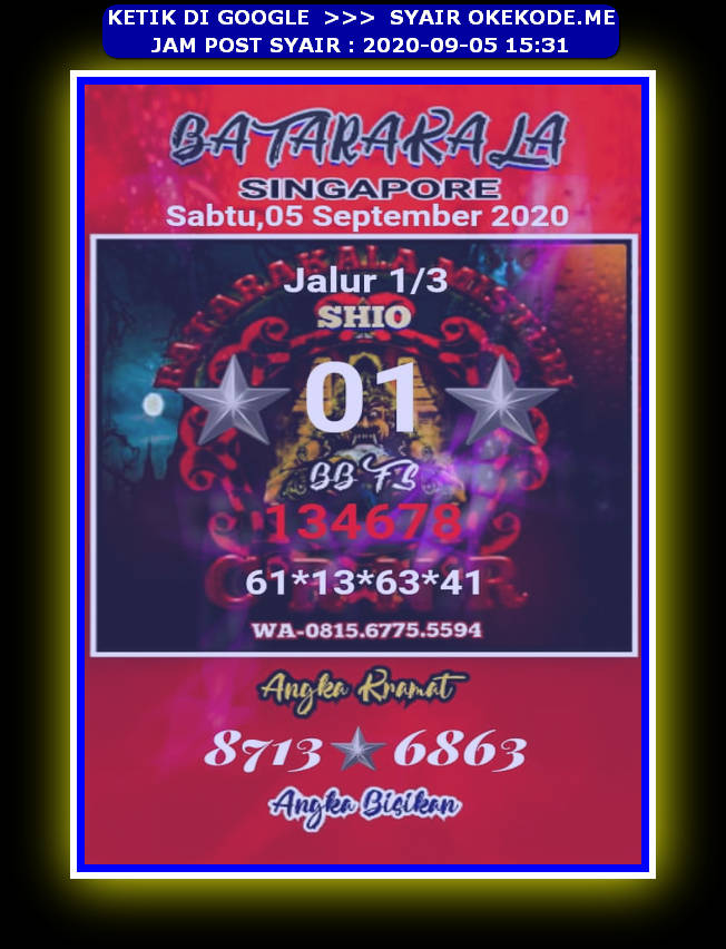 1 New Message Kode Syair Singapore 5 September 2020 Forum Syair Togel Hongkong Singapura Sydney