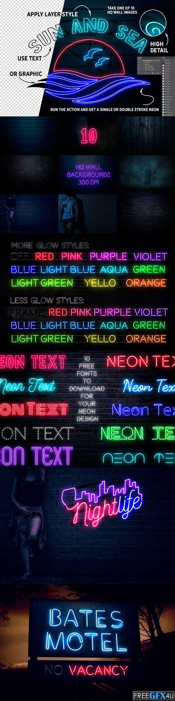 Neon Text Layer Styles & Extras