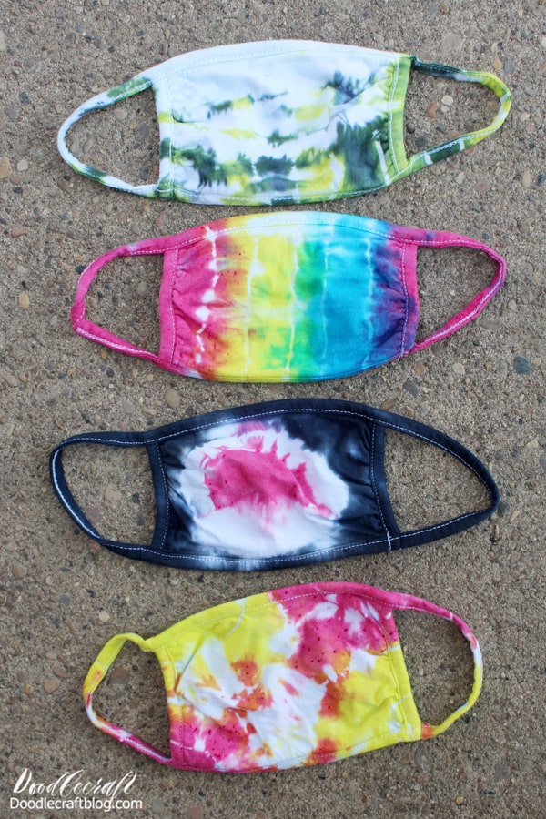 Masks are the new black! I have 5 masks in my purse all the time now. It's a new way of life that I'm adjusting to. Chances are high that you've got a bunch of masks too. Go back to school in style with these trendy tie dye face masks. 