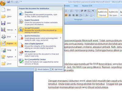 Cara Membuat Password Pada Dokumen Word 2007 2010 Tutorial Gadget