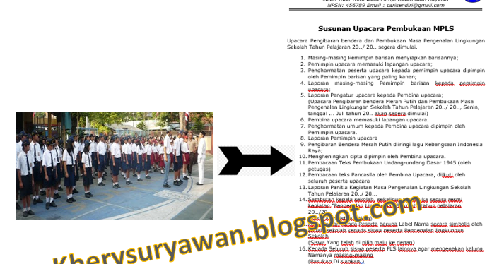 Lengkap Susunan Upacara Pembukaan Mpls Terbaru Sd Smp Sma Smk Kherysuryawan Id