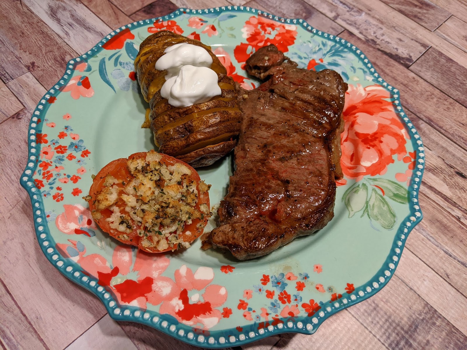 Skillet Strip Steaks with Garlic Butter