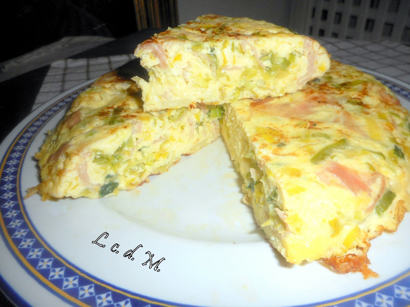 La cucina di Molly FRITTATA DI PORRI PROSCIUTTO COTTO E RICOTTA