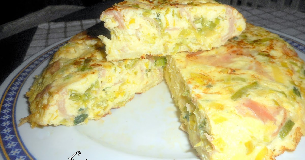 La cucina di Molly FRITTATA DI PORRI PROSCIUTTO COTTO E RICOTTA