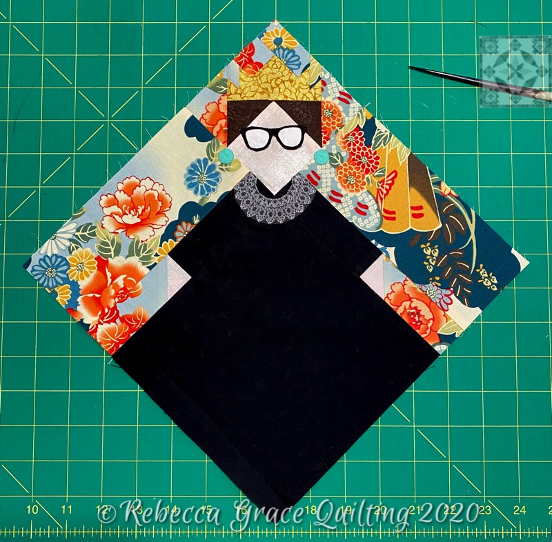 Rebecca Grace Quilting: Foundation Paper Piecing + Needle Turn Appliqué:  The Notorious R.B.G. is Ready to Join Her International Sisters