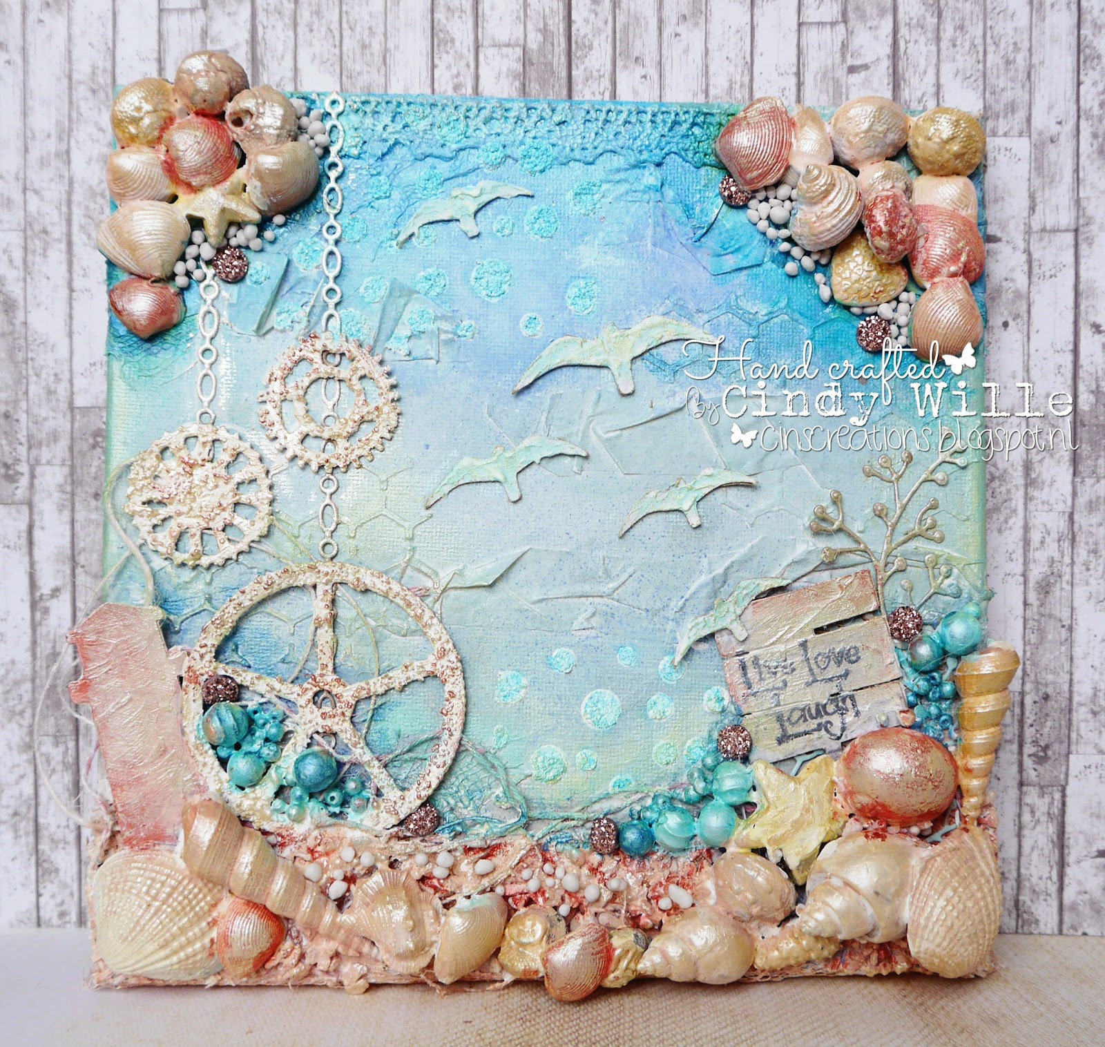 Cin's creations Mixed Media Beach Canvas