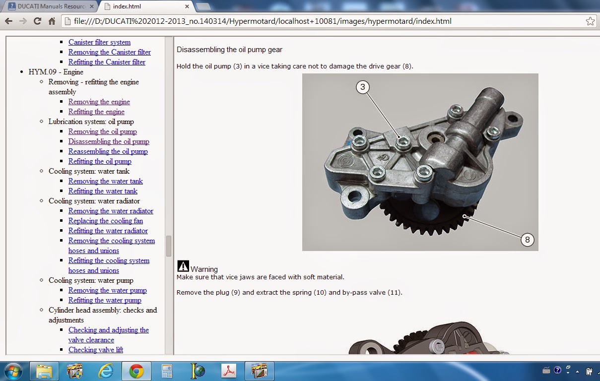 DUCATI HYPERMOTARD 2013 Repair Workshop Manual (html)