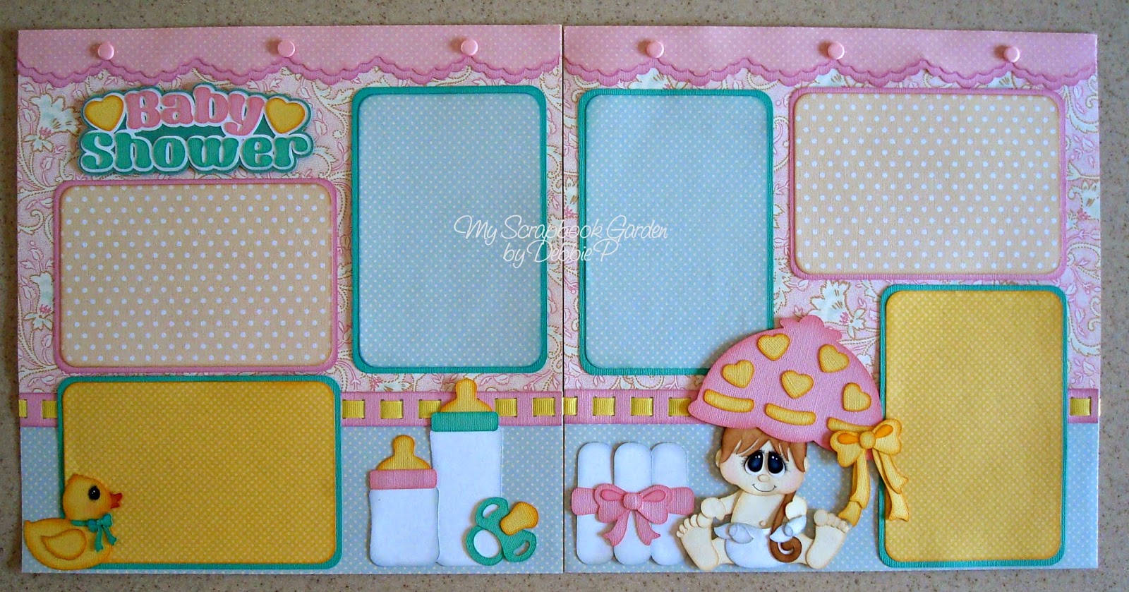 My Scrapbook Garden Baby Shower Layout