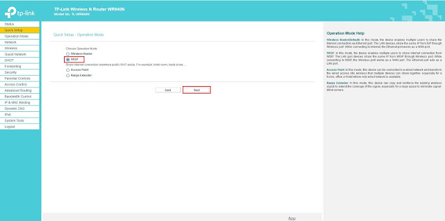 Setting modem WISP AP TP-LINK