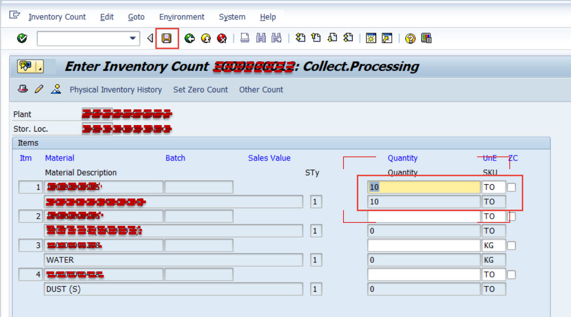 SAP Enter inventory Count with Document MI04 Jho 347