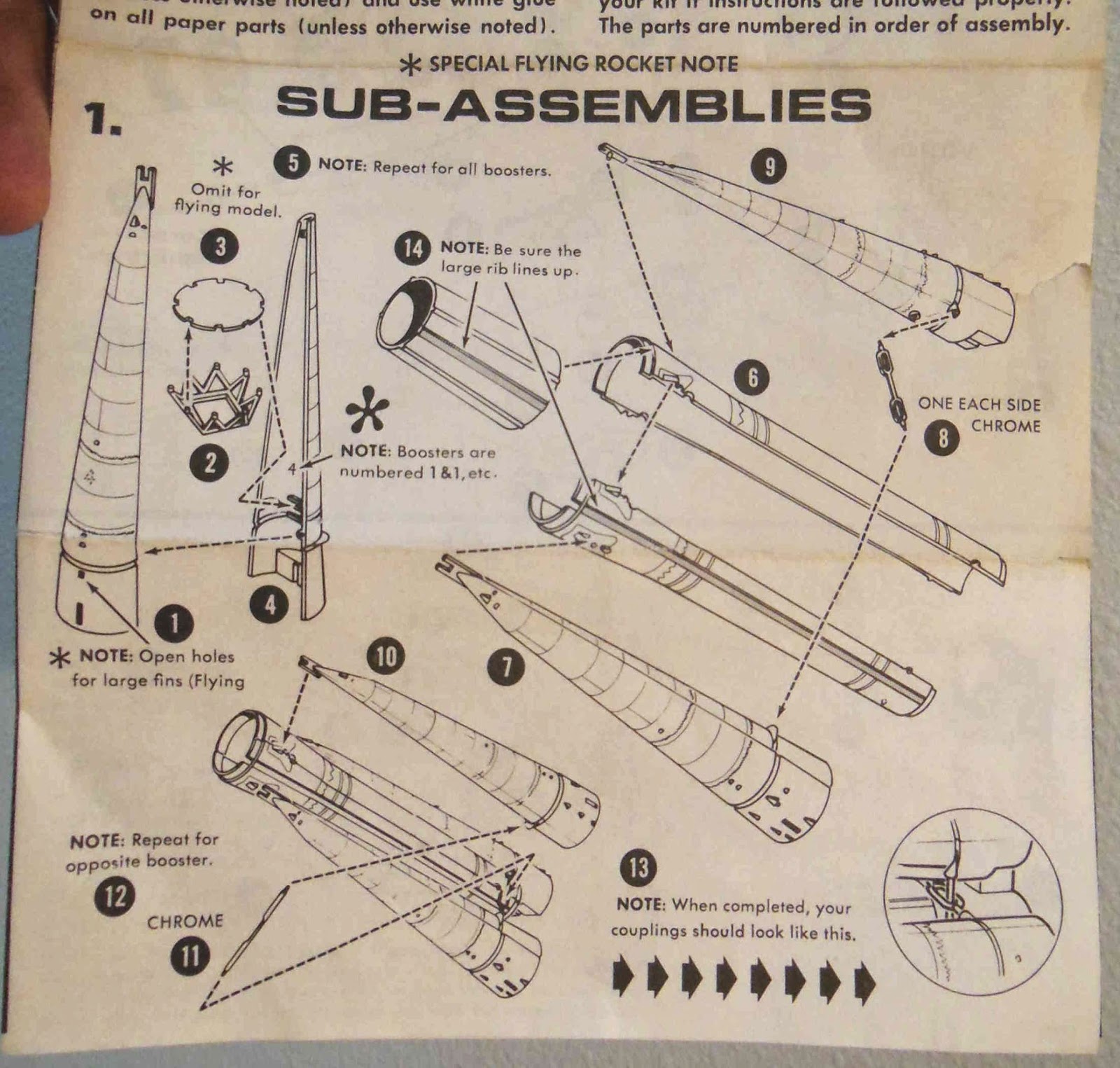 Model Rocket Building MPC Vostok Build, Part 2A, Old MPC Instructions