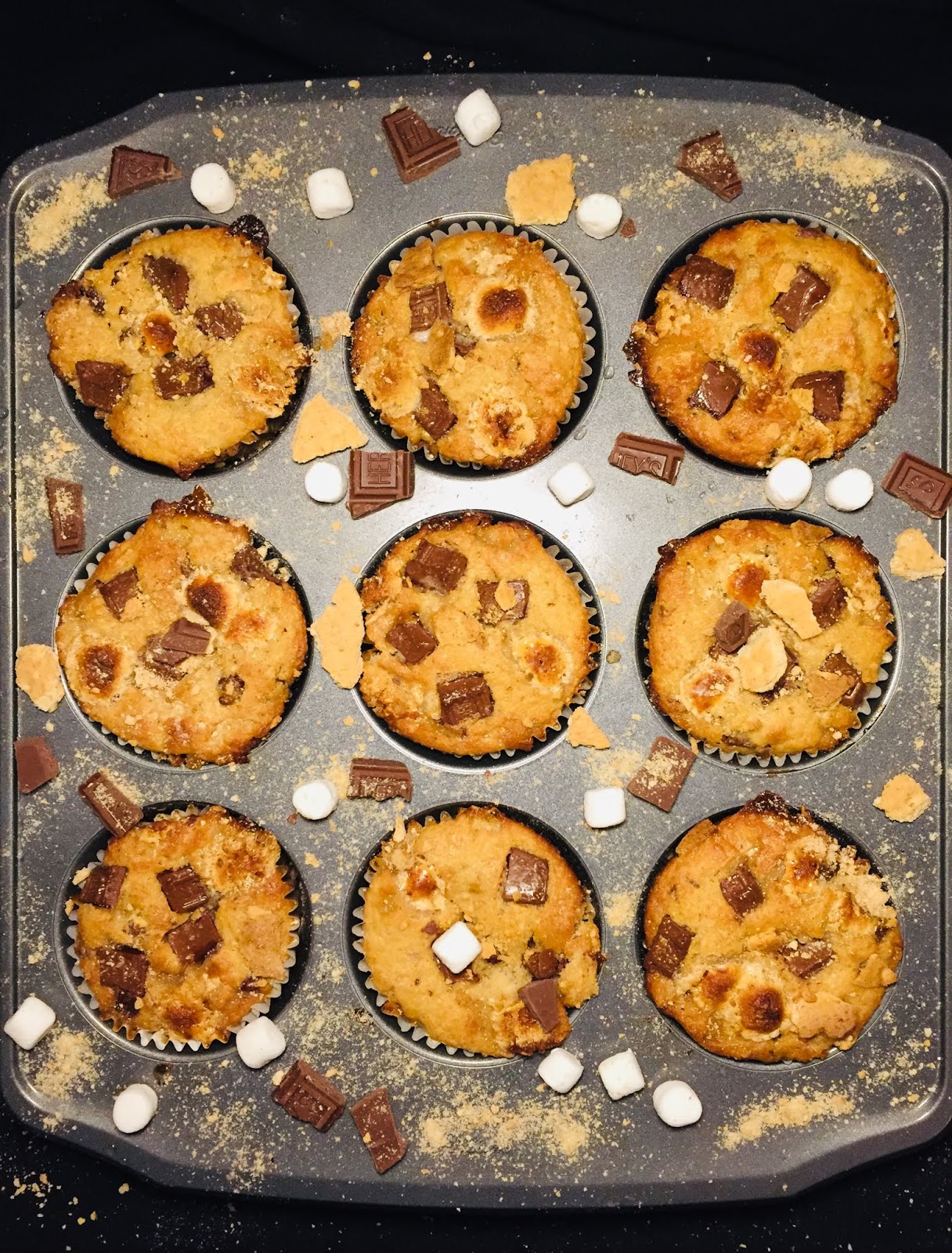 Jumbo S'mores Muffins