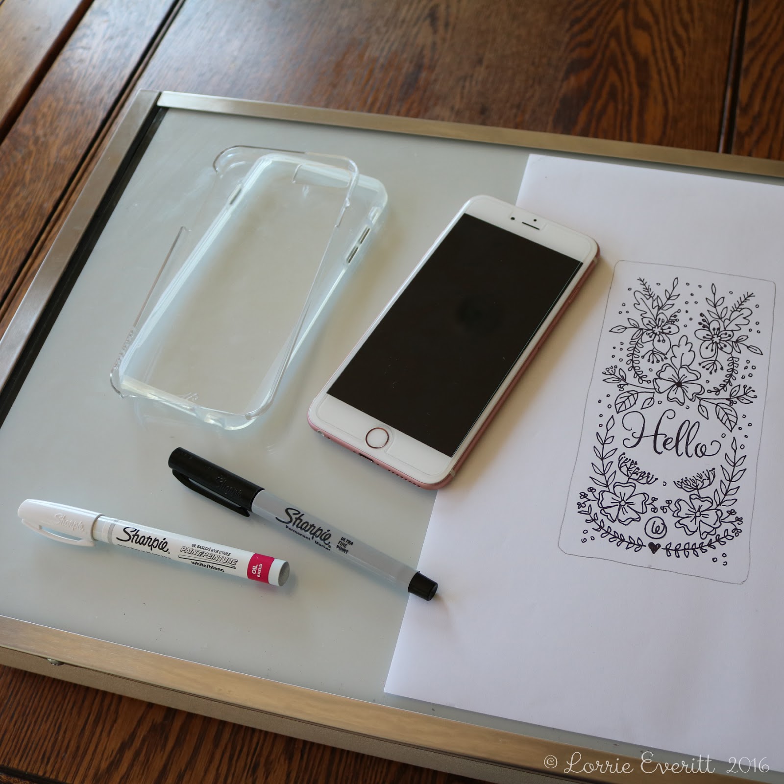 Lorrie Everitt Studio personalize your clear phone case using sharpie