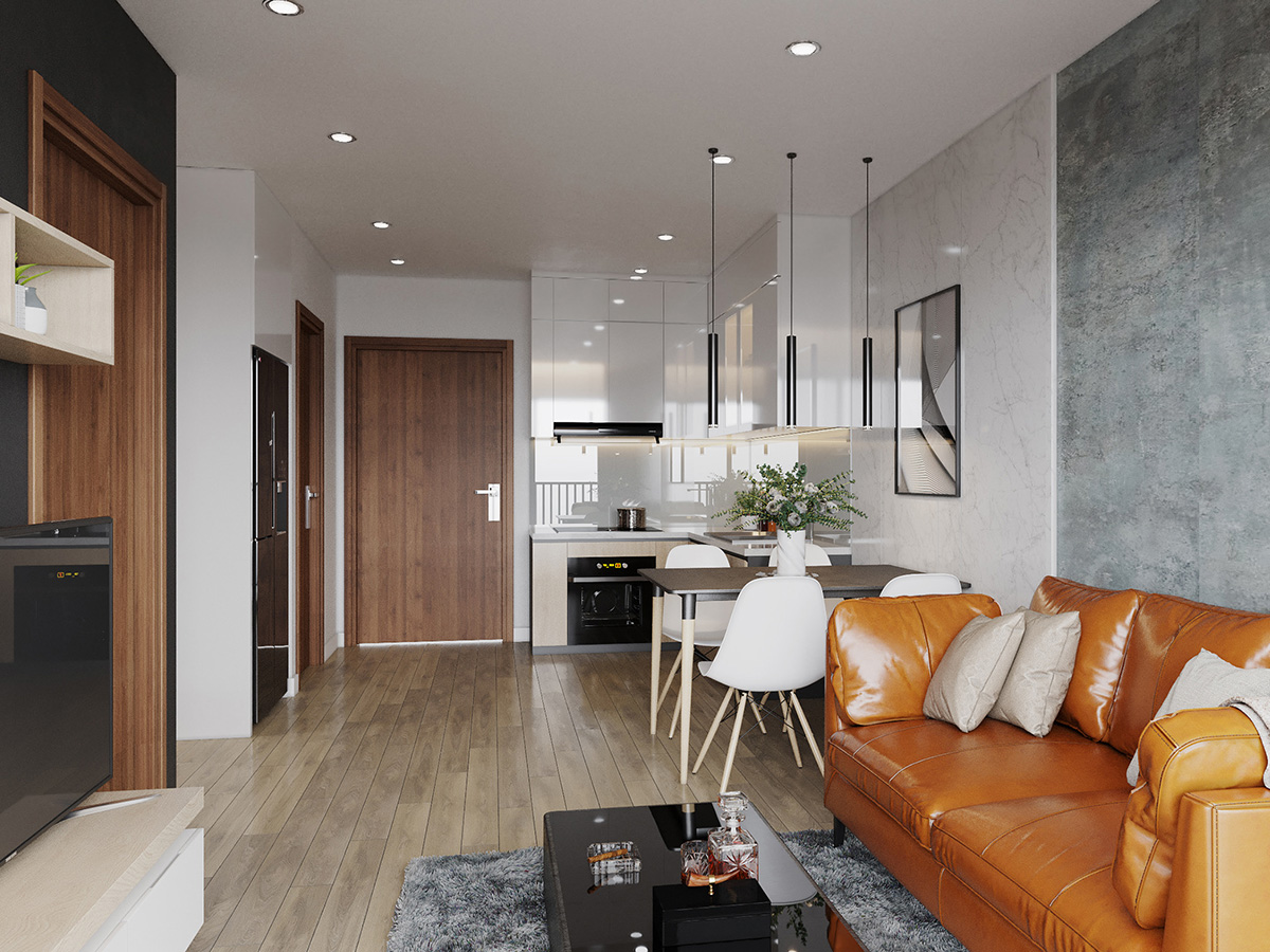 Thiết kế nội thất căn hộ 43m2 Vinhomes Smart City