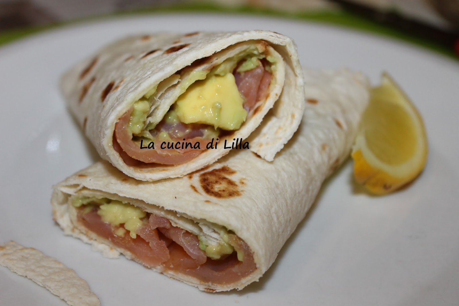 Texmex Tortillas con salmone e avocado