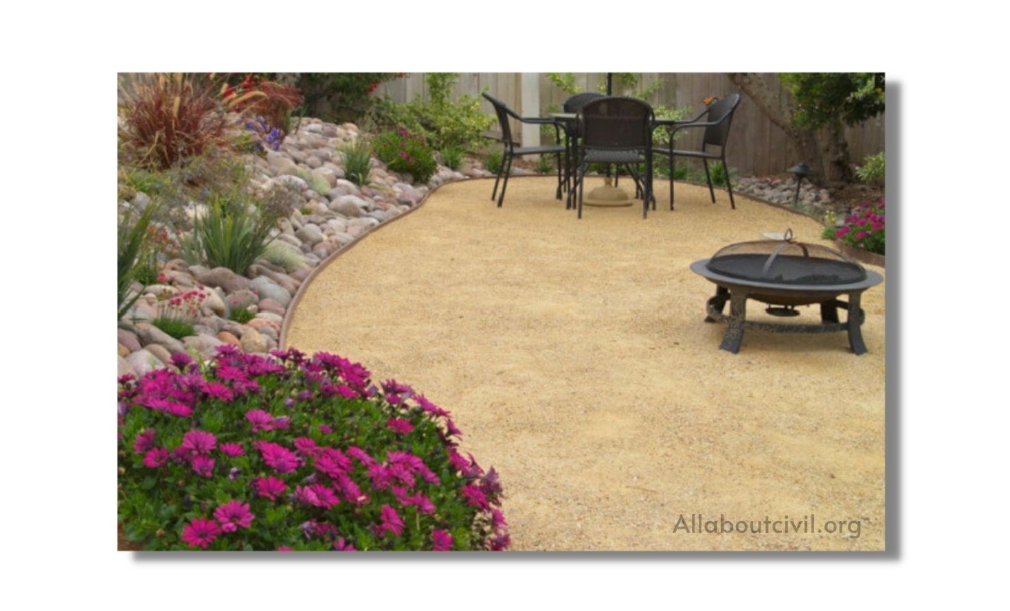 Decomposed granite landscaping