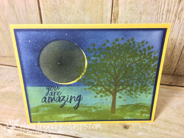 Solar Eclipse, Greeting Card, Solar Eclipse stamping, Sheltering Tree, All Things Thanks