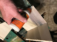 Applying glue along the other edge