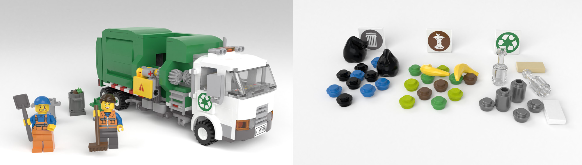 レゴ(R)アイデアで『自動ゴミ収集車』が製品化レビュー進出！2020年第3回1万サポート獲得デザイン紹介