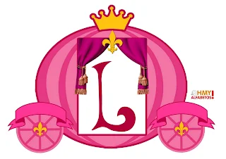 Abc in Princess Carriage. Letras en Carruaje de Princesa.