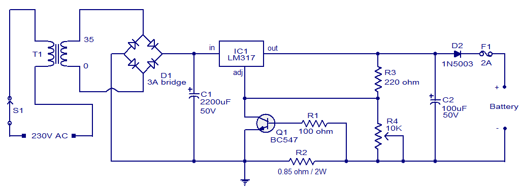24V/7AH Lead Acid Battery Charger Circuit | audio wiring diagram
