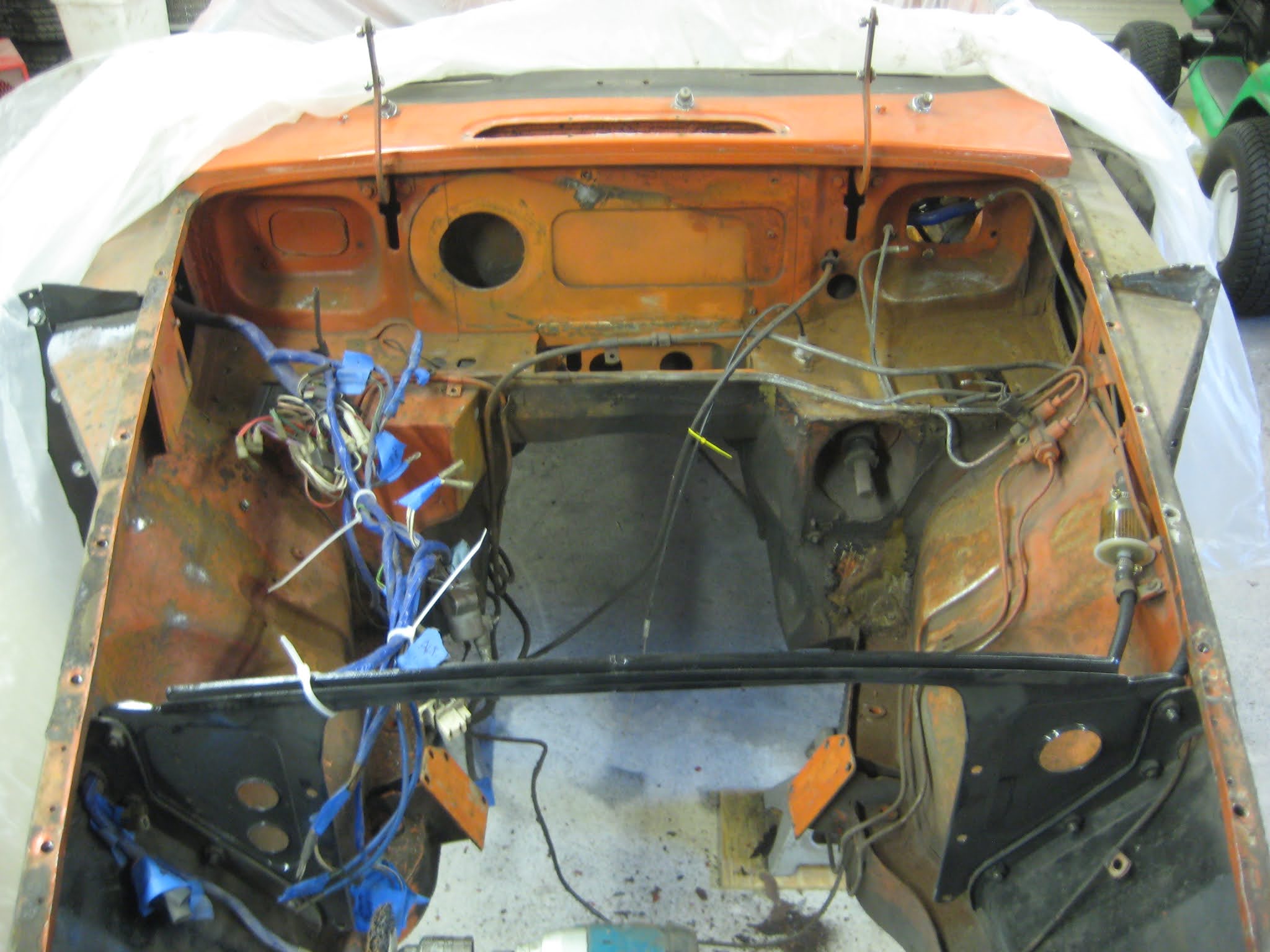 Adam's MGB Restoration Engine Bay Paint