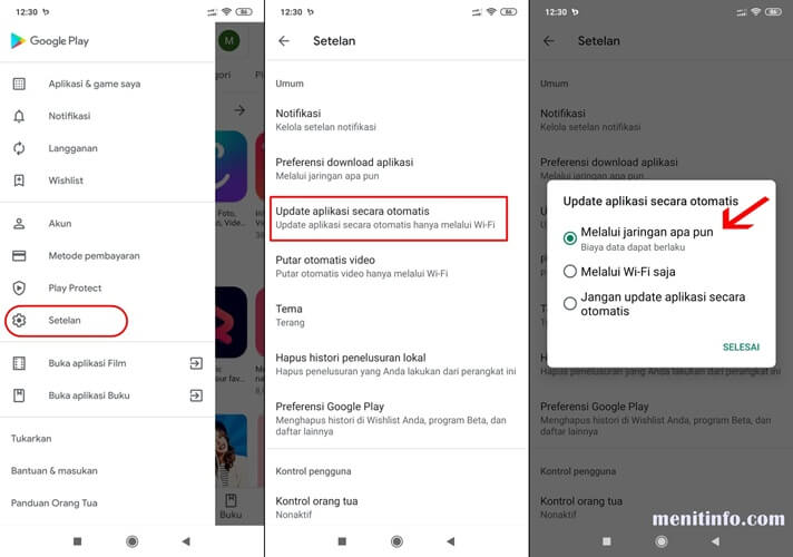 Cara Perbarui Semua Aplikasi di Play Store - Menit info