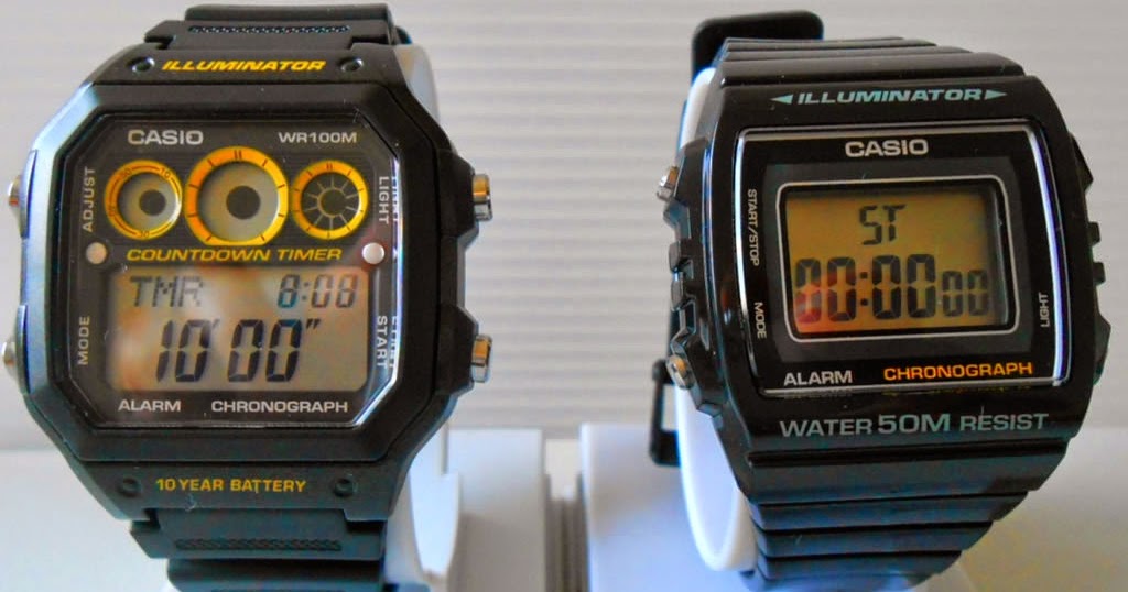 Zona Casio: Casio W-215 y AE-1300: amarillo al poder