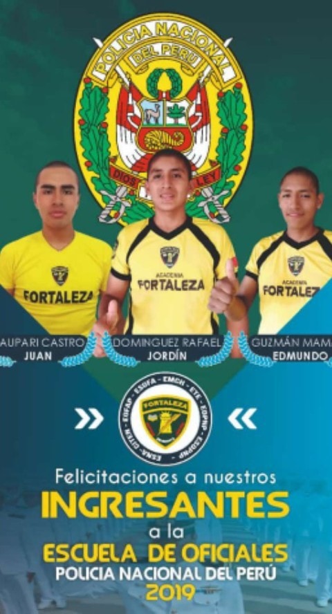 Ingresante de academia fortaleza Ingresan tes de Fortaleza a la Escuela de Oficiales de la Policía Nacional del Perú