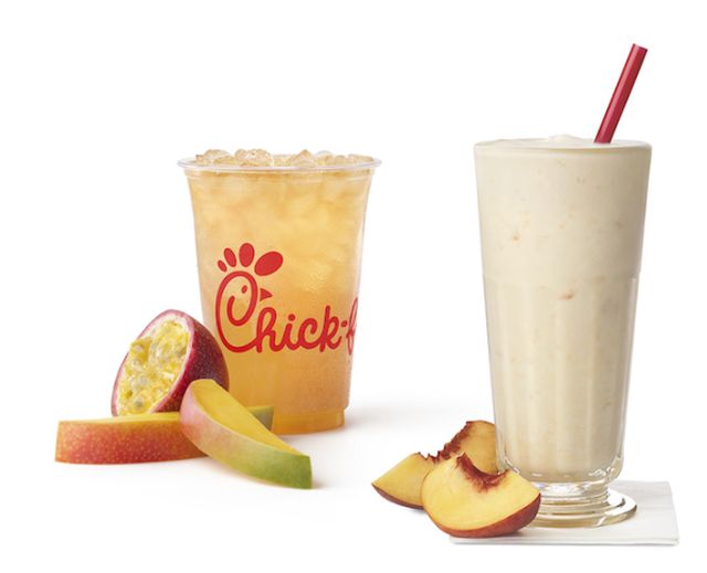 ChickfilA Pours New Mango Passion Tea Lemonade and Brings Back Peach
