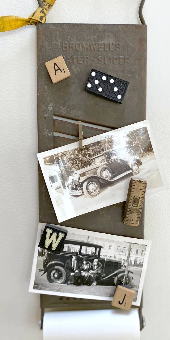 DIY Vintage Cheese Grater Memo Board with magnets