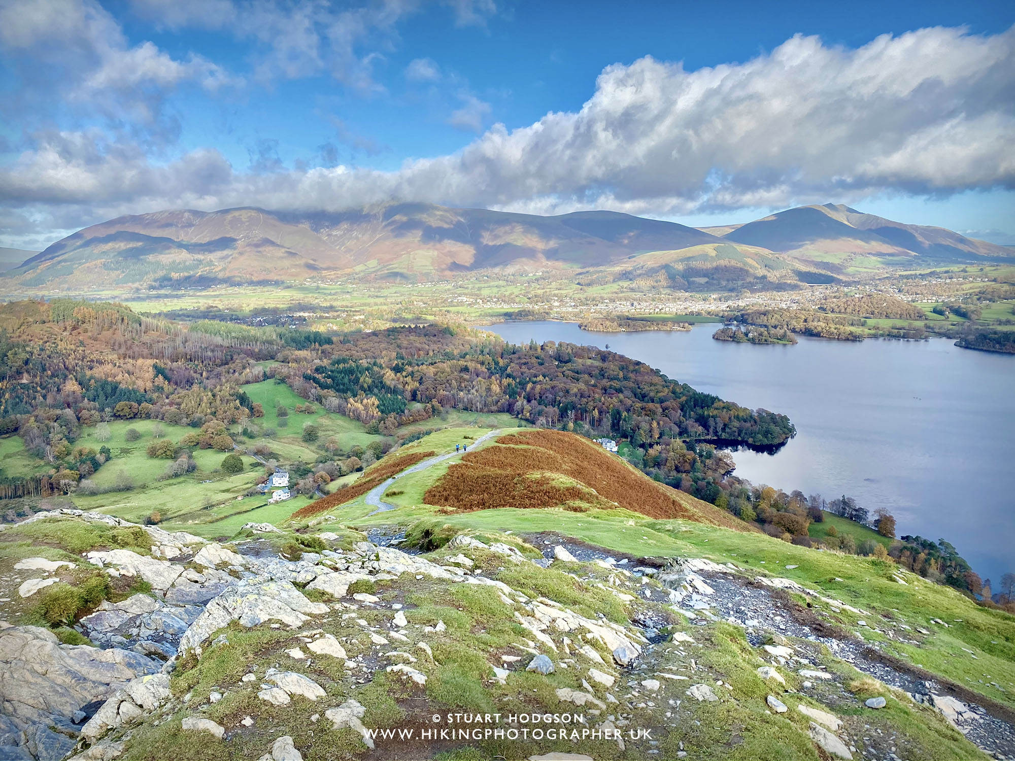 Catbells walk view cat bells keswick Lake District best route map how high summit