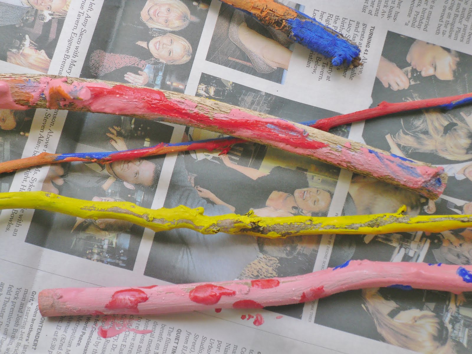 Little Vintage Me: Painting Sticks {Craft Tuesday}