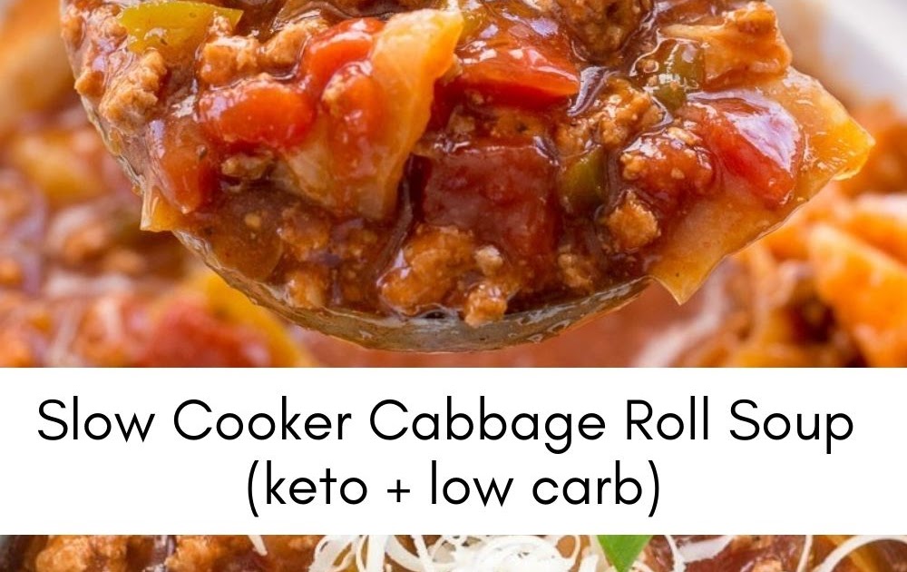 Slow Cooker Cabbage Roll Soup (keto + low carb) yanny bakes