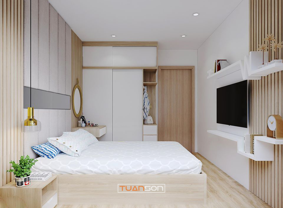 Thiết kế căn hộ 43m2 Vinhomes Smart City trẻ trung tươi mới