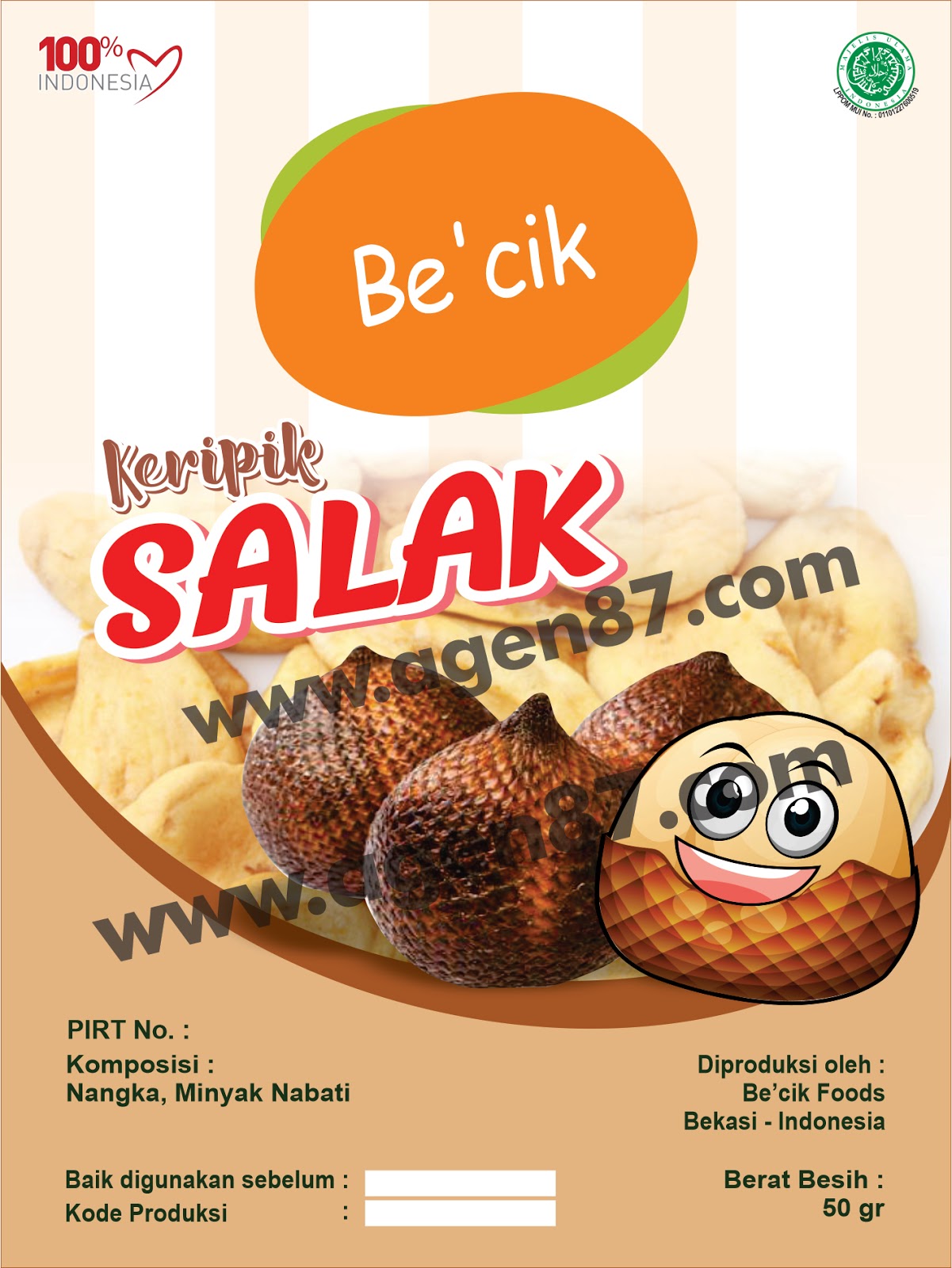  Contoh  Desain Sticker Makanan Label  Makanan Ringan Agen87