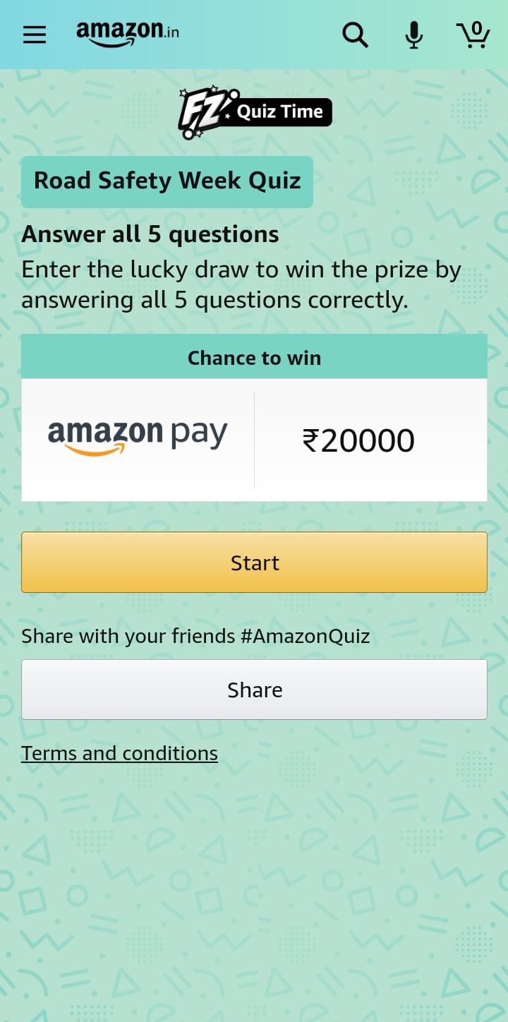Amazon Quiz Answers Today Road Safety Week Quiz
