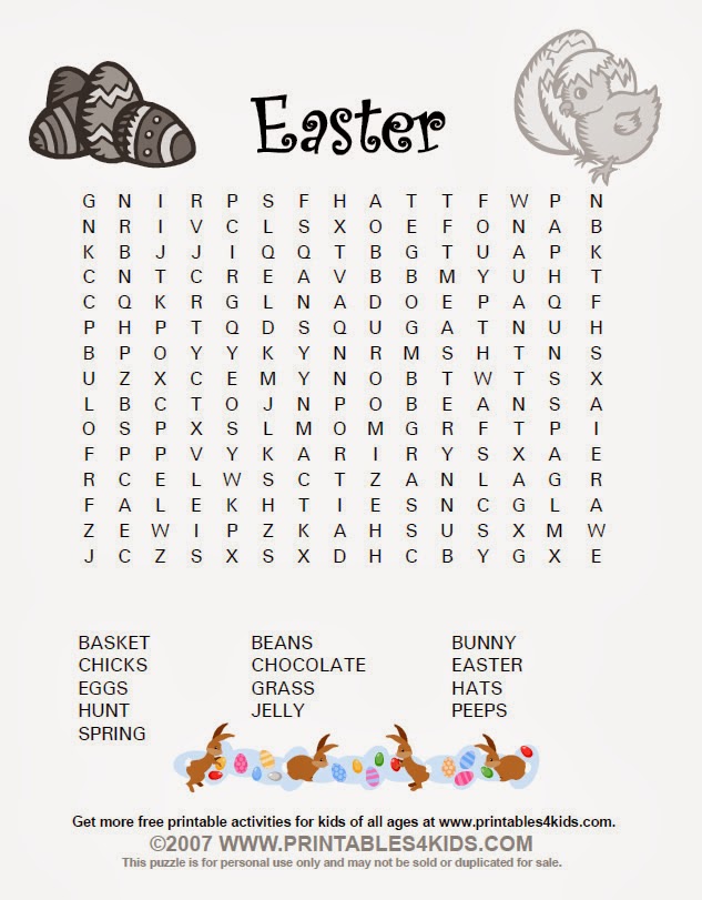 7 Easter Word Searches Printable - Intermediate