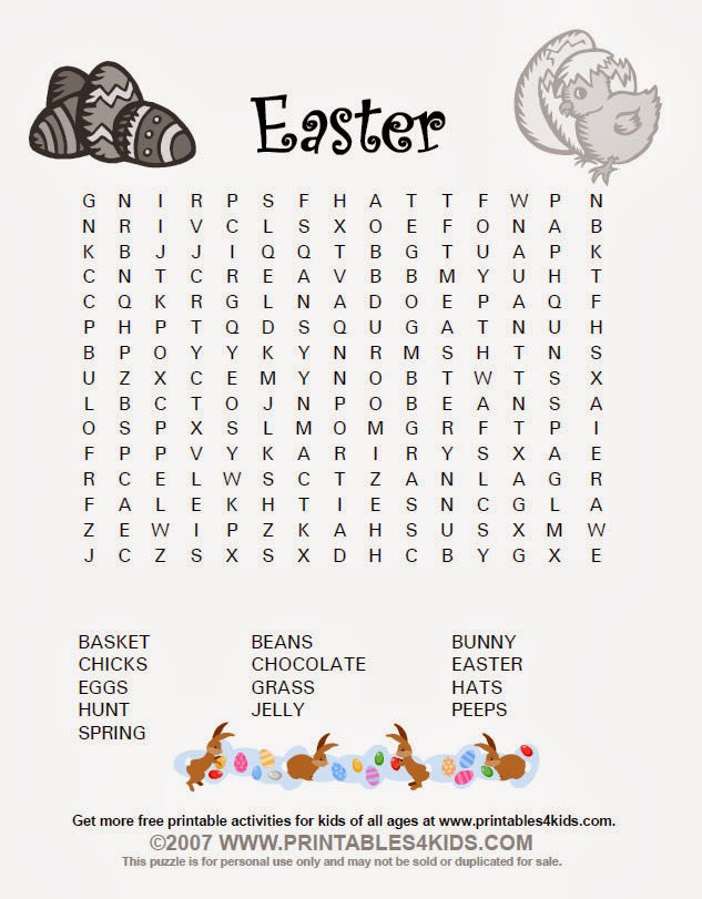 Free Easter Printable Word Search Free Easter Printable Word Search