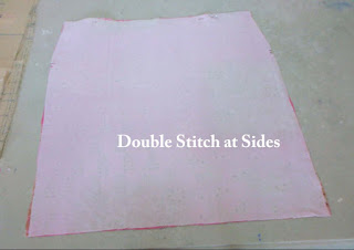 front and back together to stitch seam