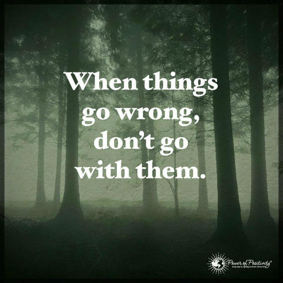When things go wrong, don't go with them. 101 QUOTES