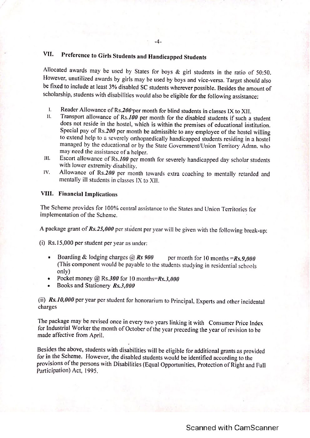 Guidelines of Upgradation of Merit of SC Students Scheme Real Info Blog
