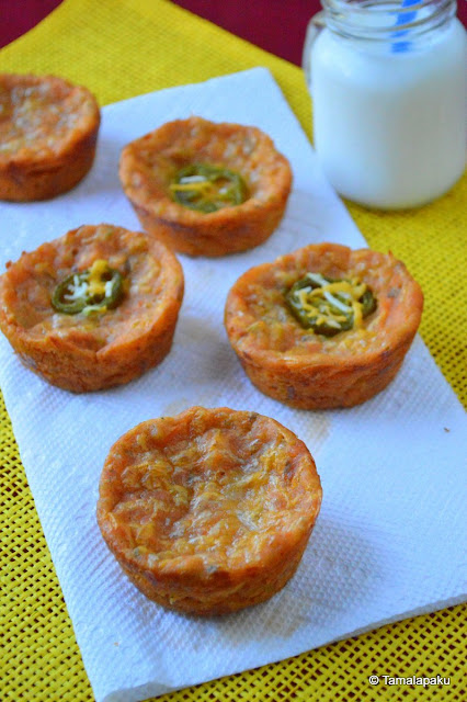 Eggless Veggie Pizza Muffin