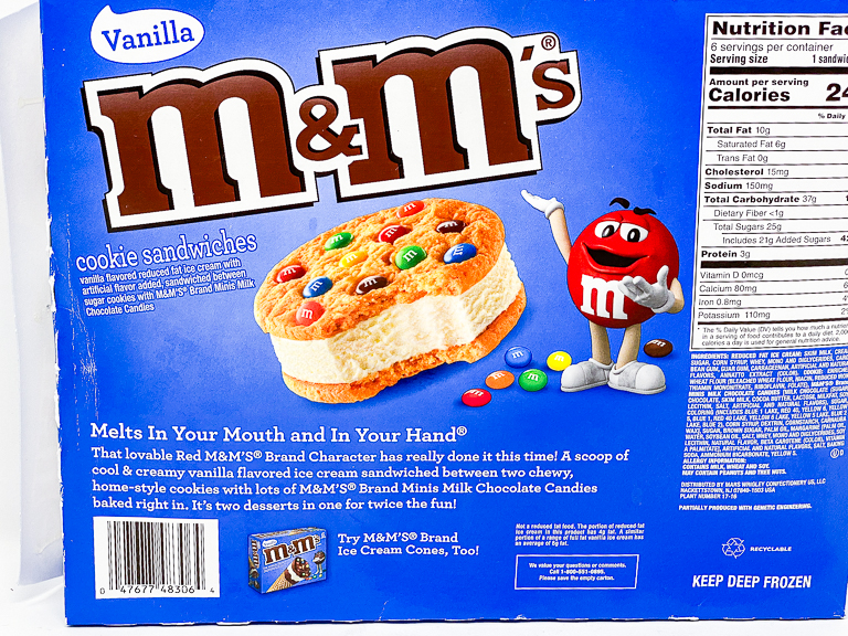 Tales of the Flowers M&Ms Ice Cream Cookie Sandwiches