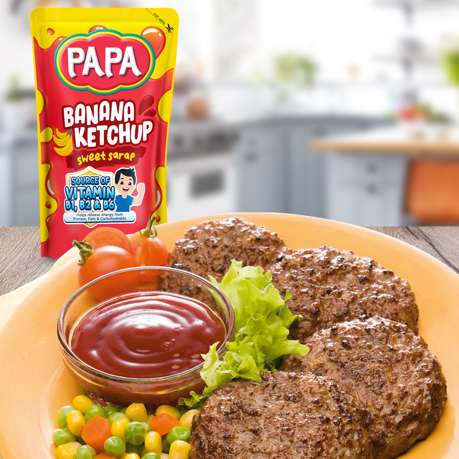 Papa Sweet Sarap Banana Ketchup now fortified with Bvitamins to give