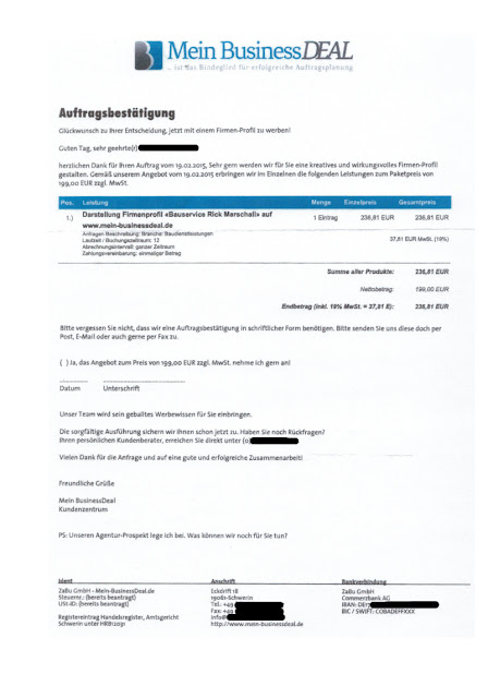 ZaBu GmbH | Mein Business Deal | Auftragsbestätigung | 19.02.2015