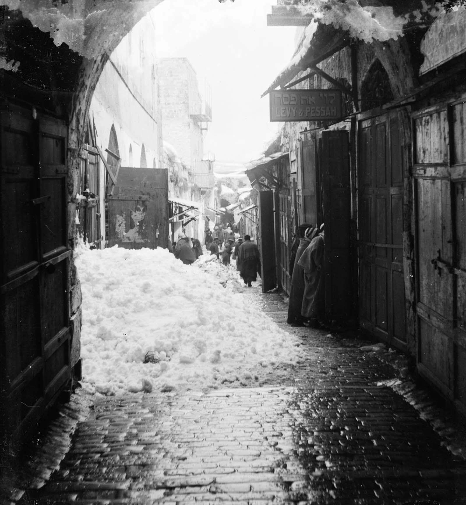 Jerusalem in snow, 1921