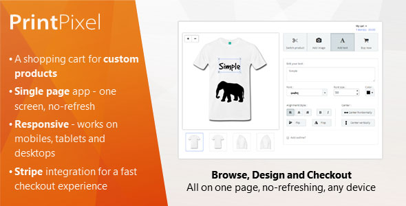 PrintPixel - A Shopping Cart for Custom Products